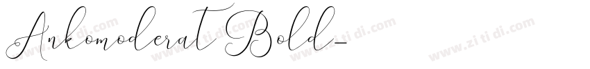 Ankomoderat Bold字体转换